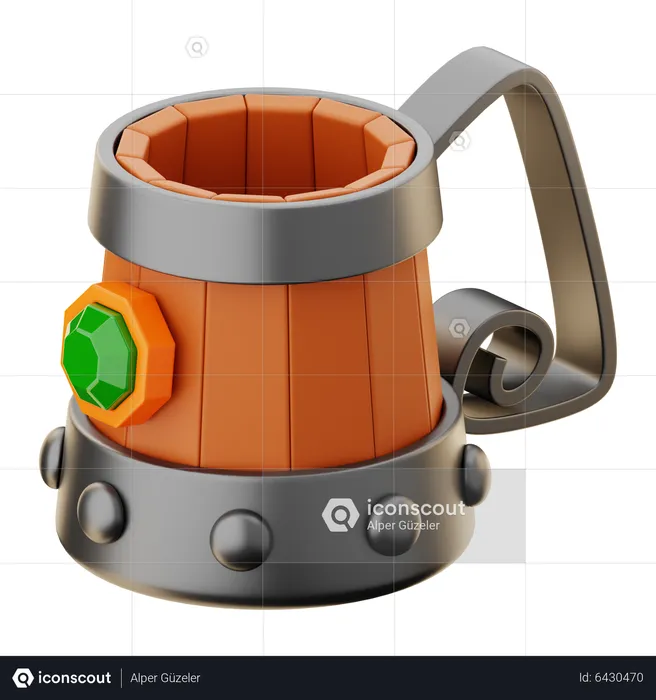 Wood Cup  3D Icon