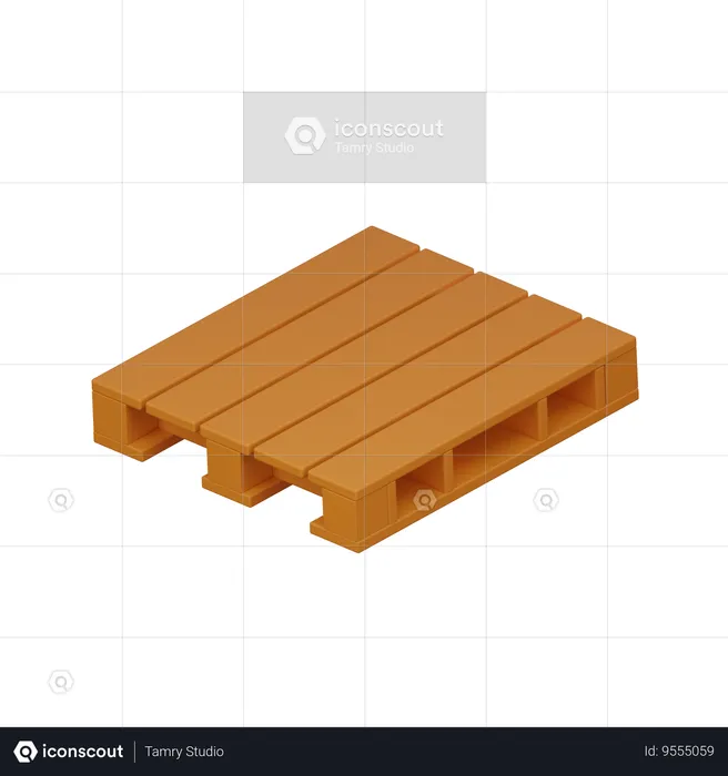 Wood pallet  3D Icon