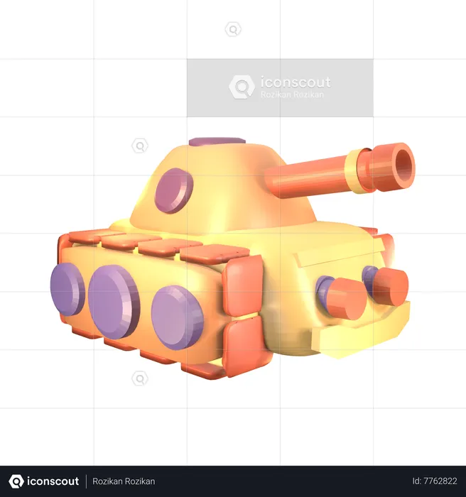 Wood Tank  3D Icon