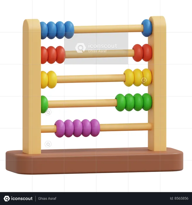 Wooden Abacus  3D Icon