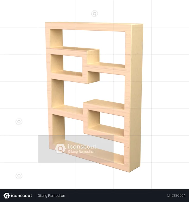 Wooden Book Stand  3D Icon