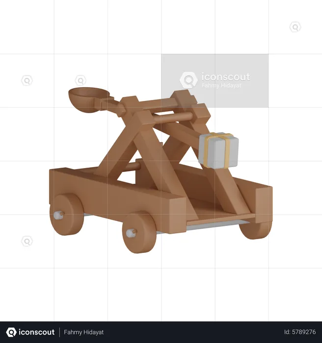 Wooden Cannon  3D Icon