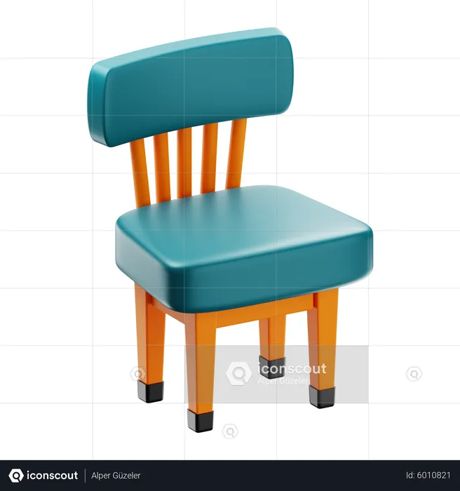 Wooden Chair  3D Icon