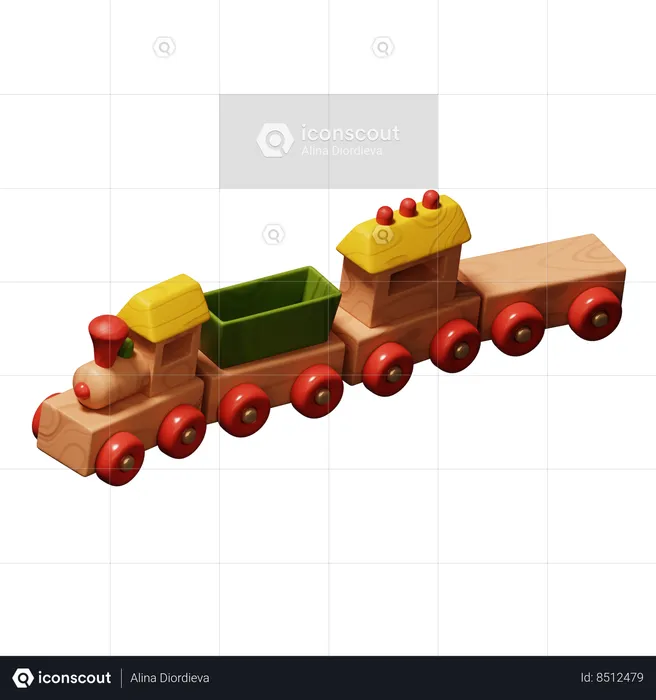 Wooden Choo-choos  3D Icon