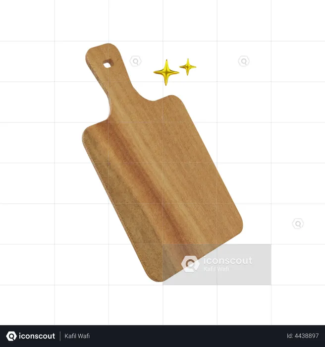 Wooden Chopping Board  3D Illustration