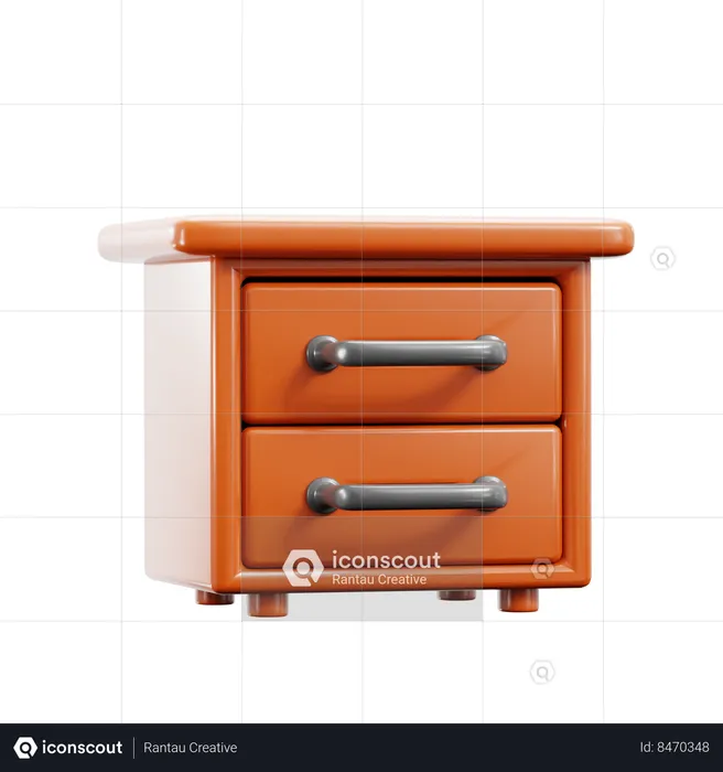 Wooden Drawer  3D Icon