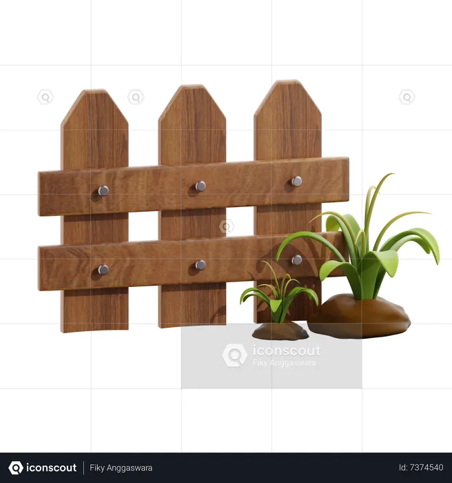 Wooden Fence  3D Icon