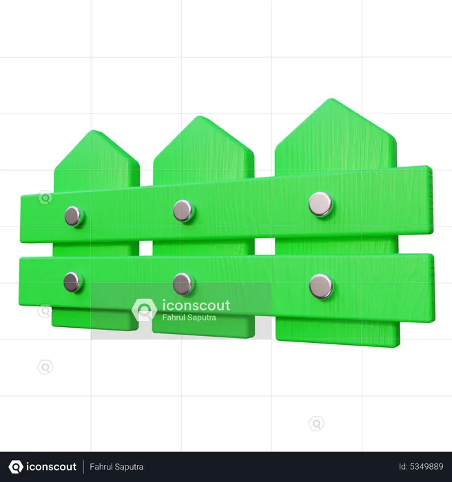 Wooden Fence  3D Icon