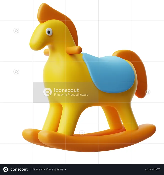 Wooden horse  3D Icon