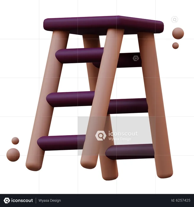 Wooden Ladder  3D Icon