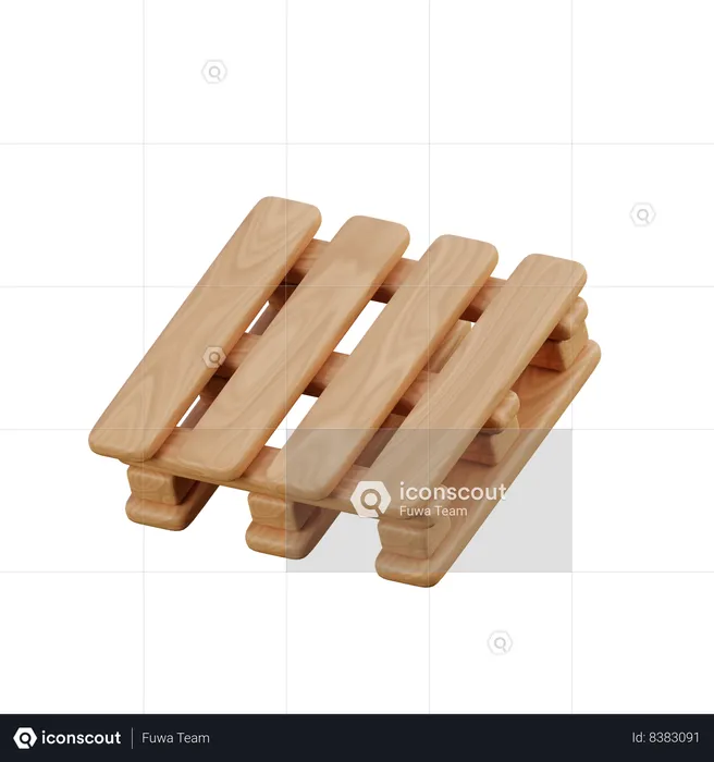 Wooden Paletter  3D Icon