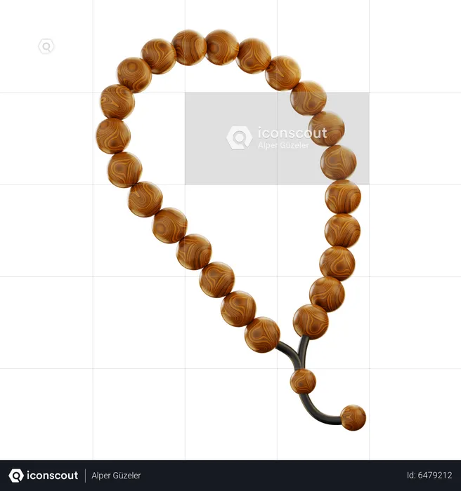 Wooden Rosary  3D Icon