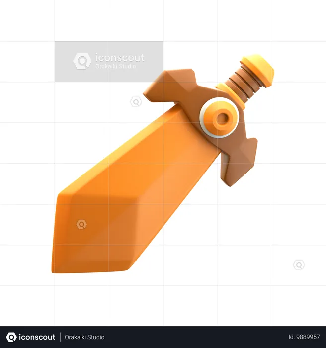 Wooden sword  3D Icon