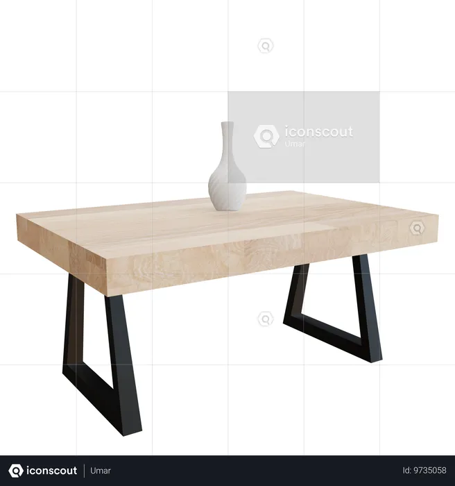 Wooden Table  3D Icon