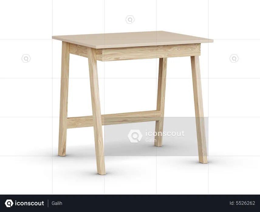 Wooden Table  3D Icon