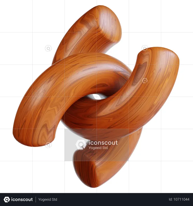 Woodgrain Shapes  3D Icon