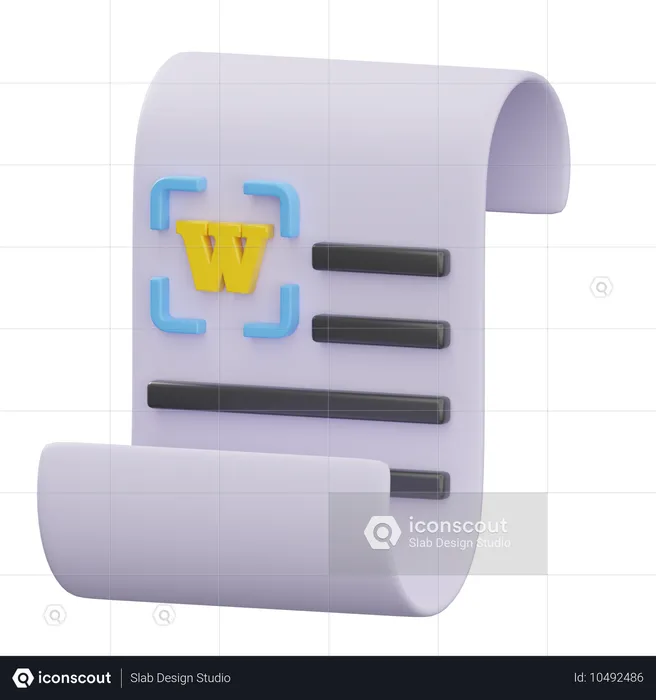 Word  3D Icon