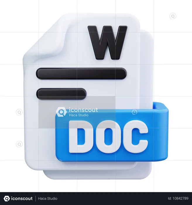 Word Document  3D Icon