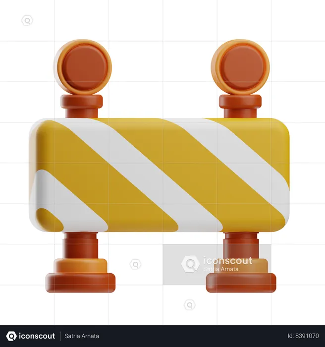 Work Barrier  3D Icon