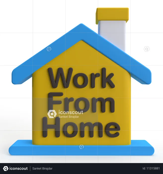 Work From Home  3D Icon