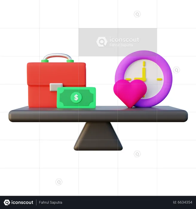 Work Life Balance  3D Icon