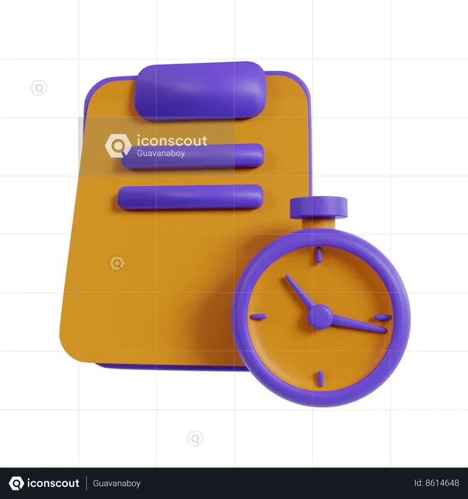 Work On Time  3D Icon