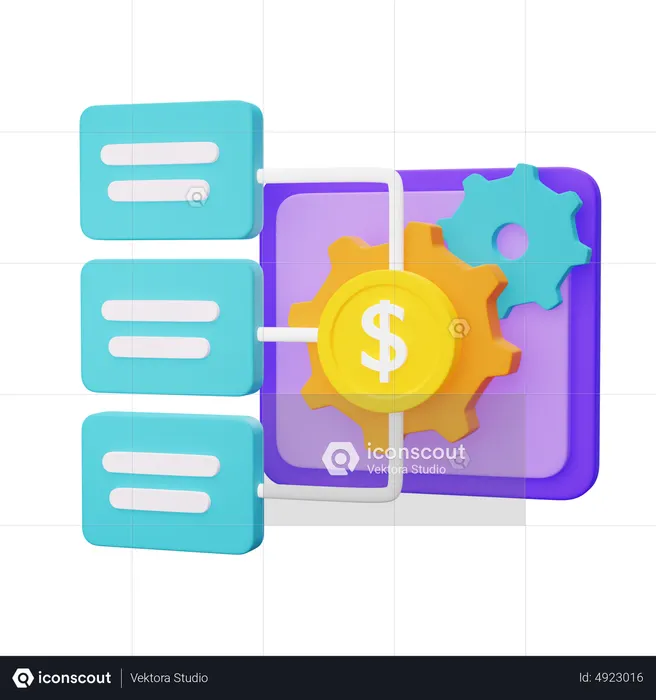 Work Process  3D Icon