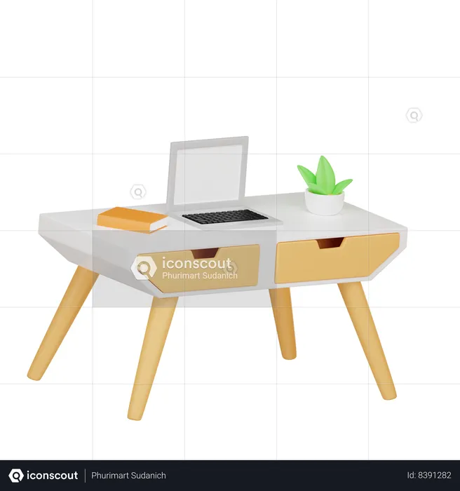 Work Space  3D Icon