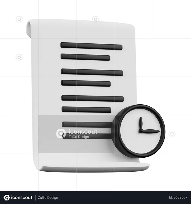Work Timeline  3D Icon
