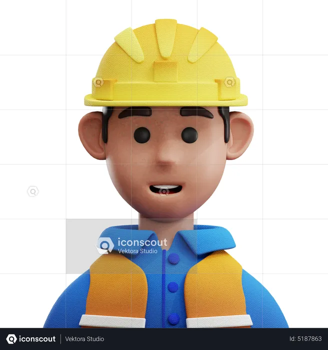 Worker Avatar  3D Icon