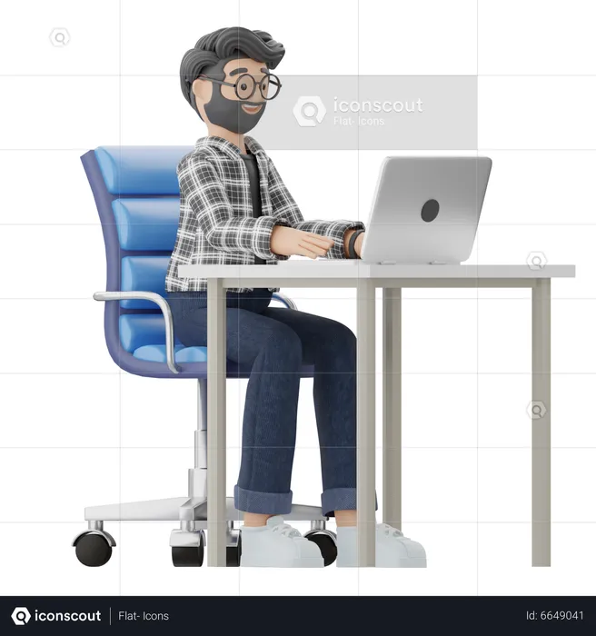 Working Man  3D Illustration