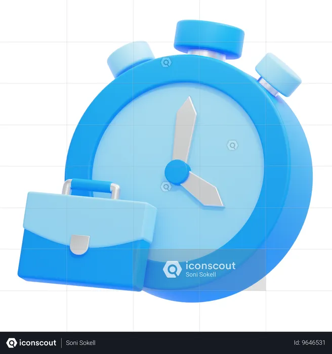 Working Time  3D Icon