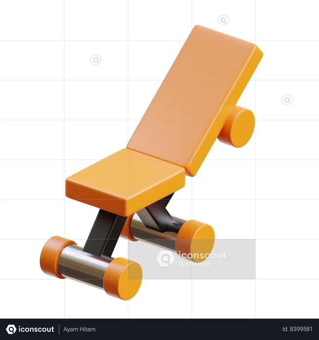 Workout bench  3D Icon
