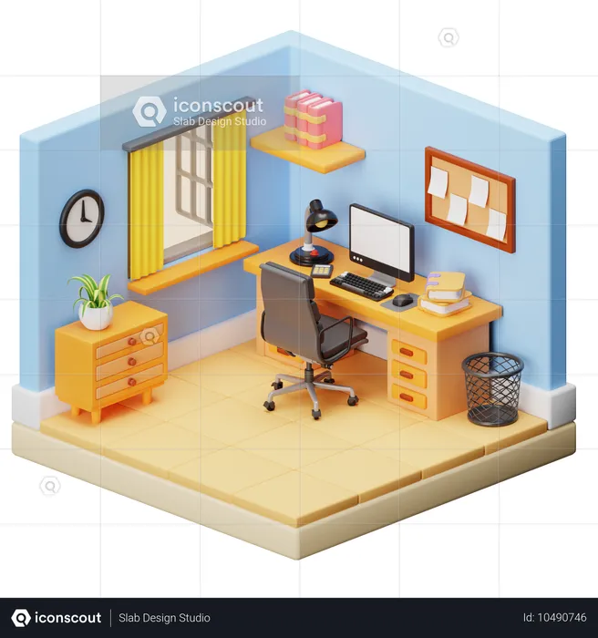 Workspace  3D Illustration