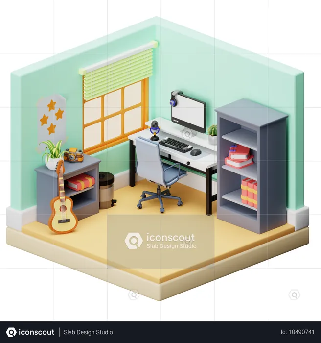 Workspace  3D Illustration