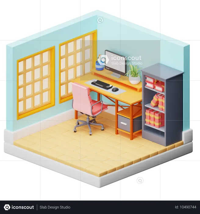 Workspace  3D Illustration