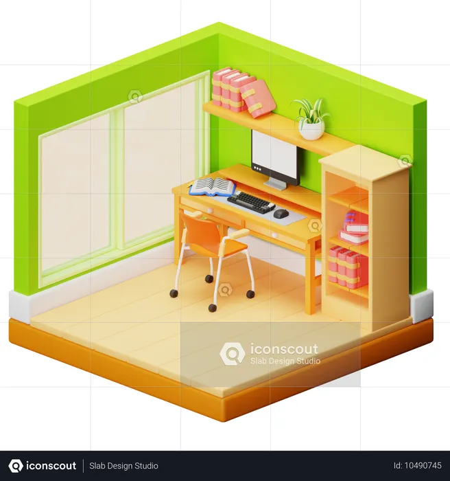 Workspace  3D Illustration