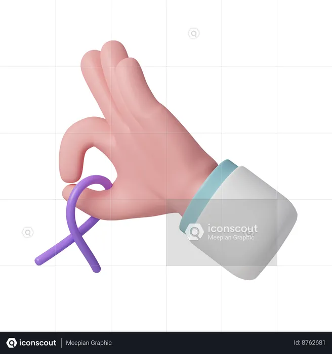 World Cancer Awareness Badge  3D Icon