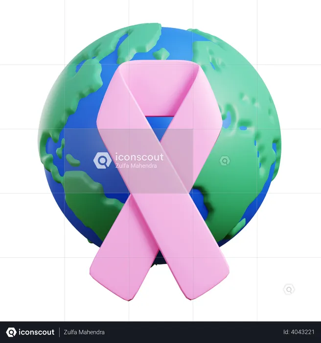 World cancer day  3D Icon