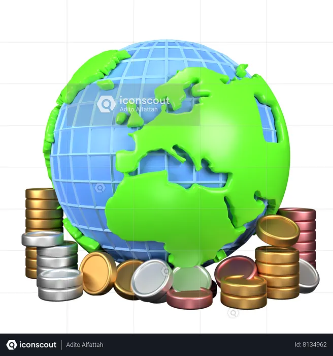 World economy  3D Icon