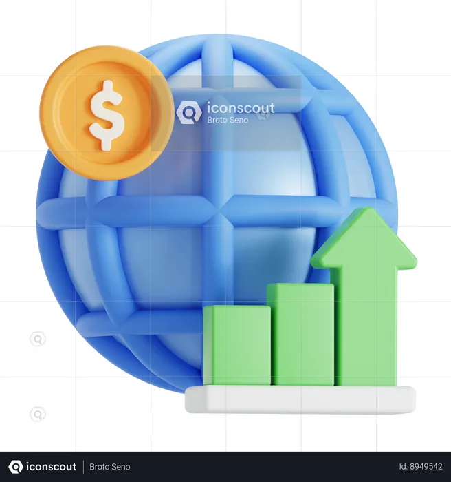 World economy  3D Icon