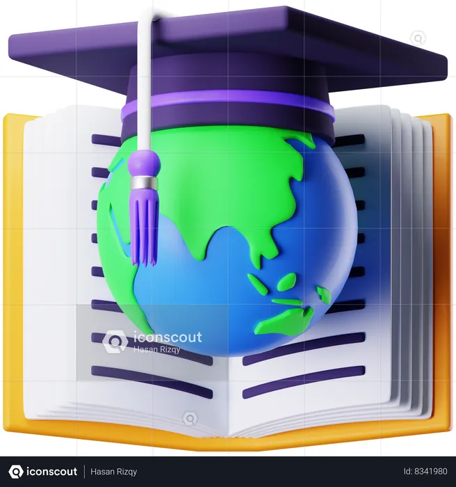 World Education  3D Icon