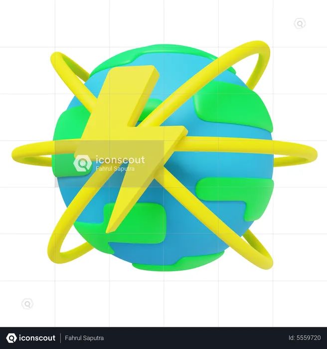 World Electricity  3D Icon