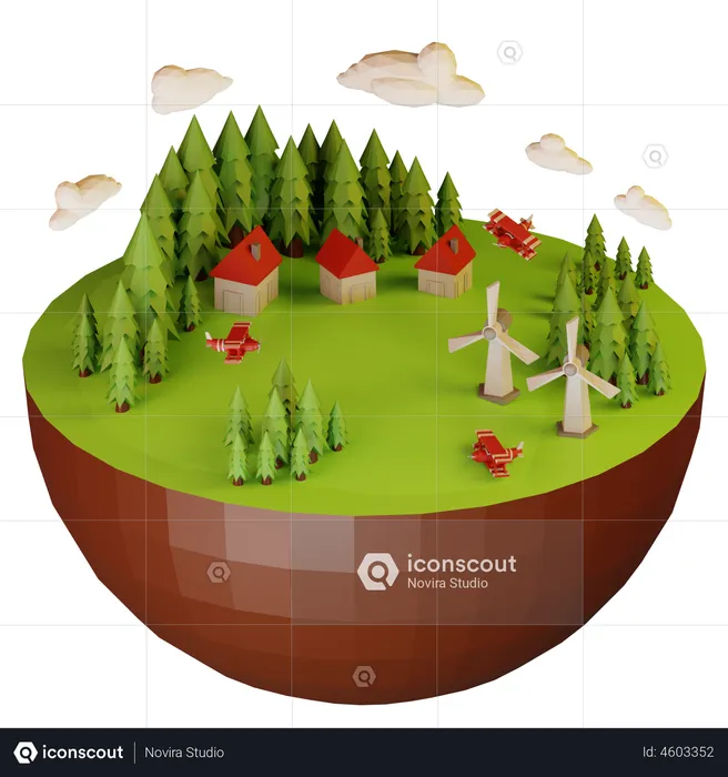 World Environment Day  3D Illustration