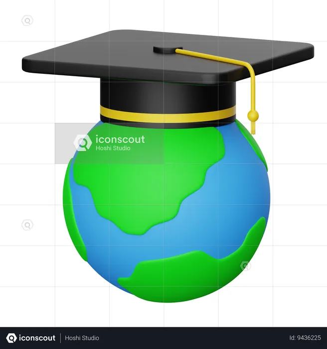 World Graduation  3D Icon