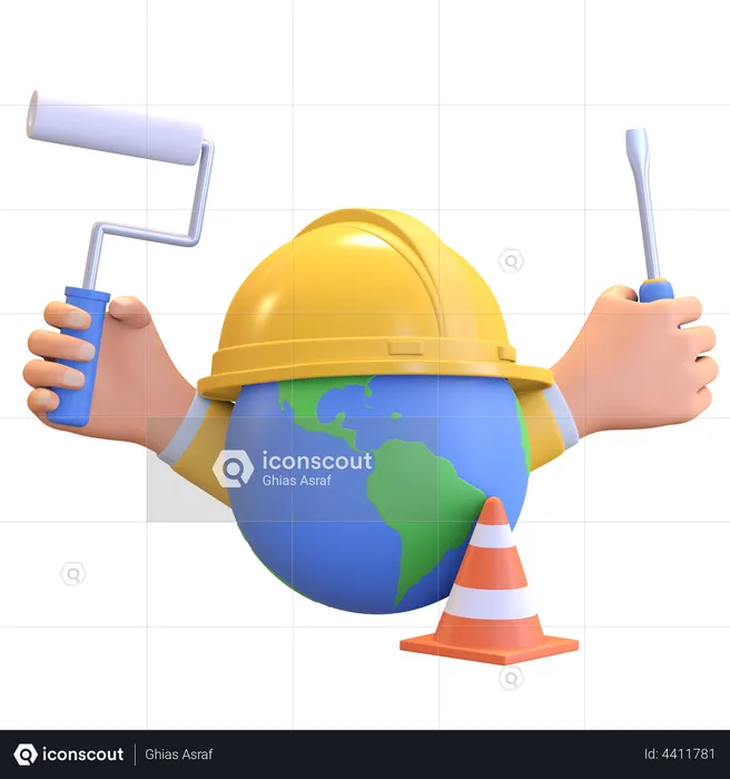 World labour day  3D Illustration