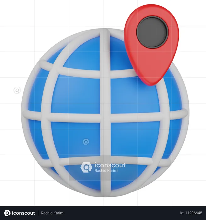 World Location  3D Icon