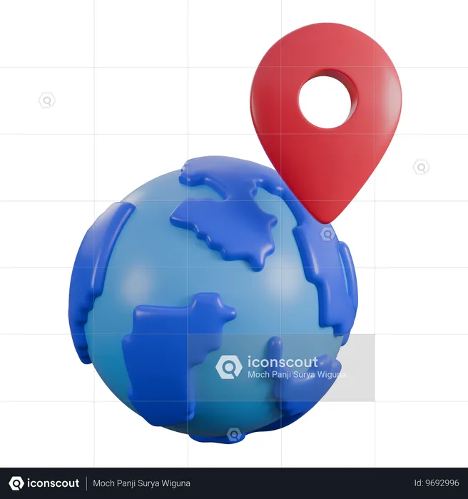 World Map  3D Icon