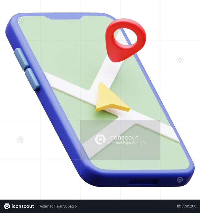 World map on the Phone  3D Icon