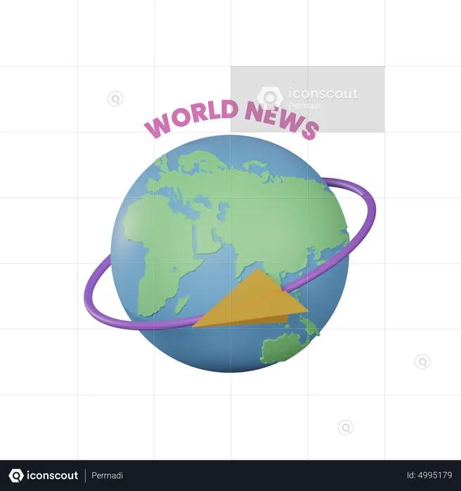 World News  3D Icon